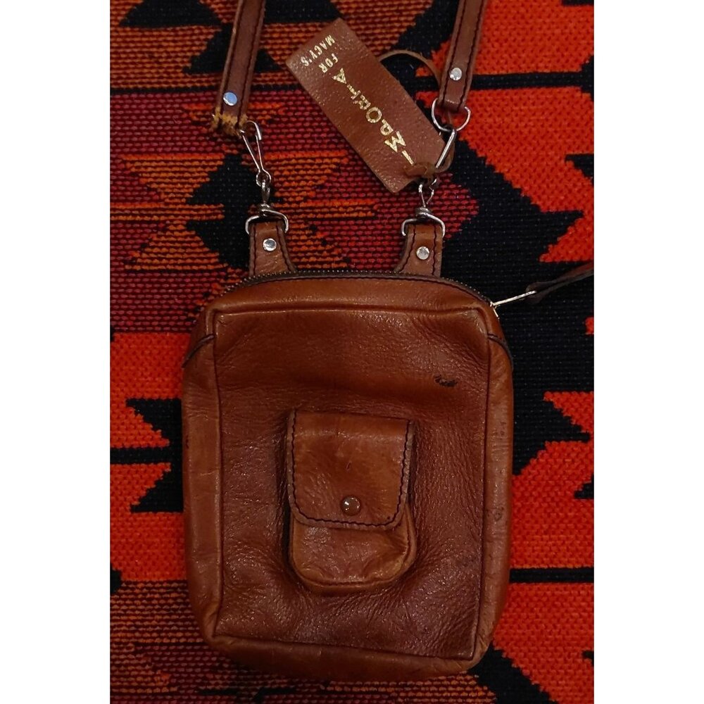 VINTAGE Importa for Macy's Unisex Mini Cognac Leather Backpack. SouthWestern